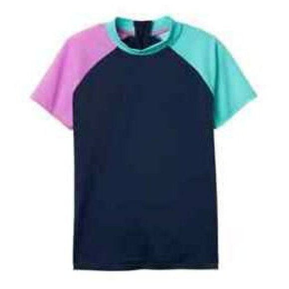 Athleta Girl Mock Neck Rash Guard Sz L/12 - Picture 1 of 10